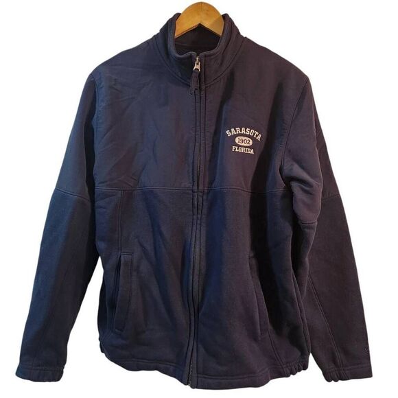 Big Cotton Gear Sarasota Florida1902 jacket navy blue full zip medium - Picture 1 of 7